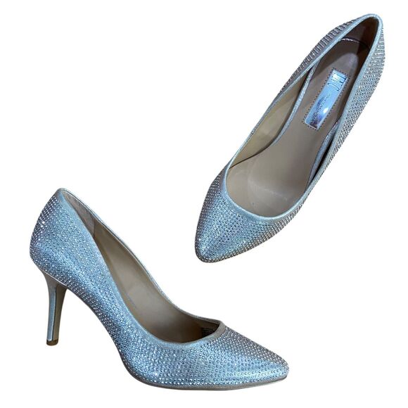 INC International Concepts Pearl Gold Sparkle High Heels Pumps Women's Size 8M - Picture 1 of 12